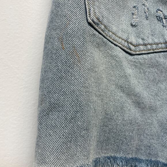 Wild Fable Super High-Rise Cutoff Shorts 00 Light Blue Distressed Denim Shorts - Picture 7 of 8